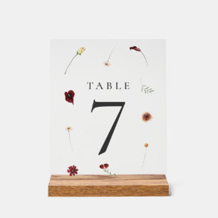 Élégant Mariage Fleur sauvage d'automne Numéro de