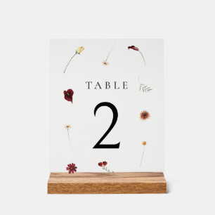 Élégant Mariage Fleur sauvage d'automne Numéro de 