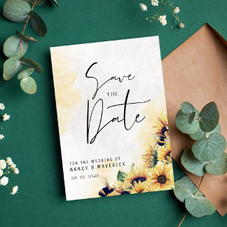 Élégant Mariage Floral Enregistrer La Date Carte P