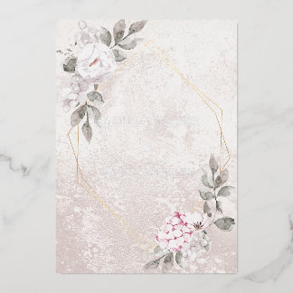 Élégant Mariage floral | Invitation Foil