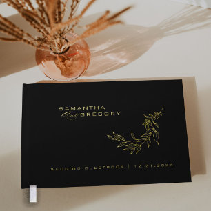 Elégant Mariage Livre d'or Monogram Gold Foil