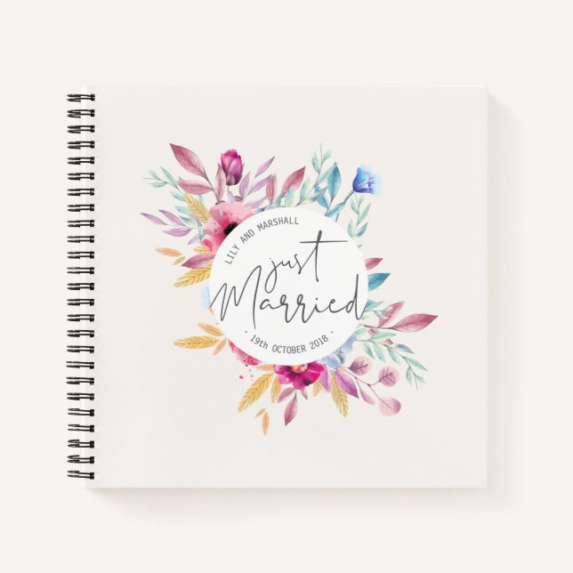 Élégant Mariage marié | Livre d'or (Devant)