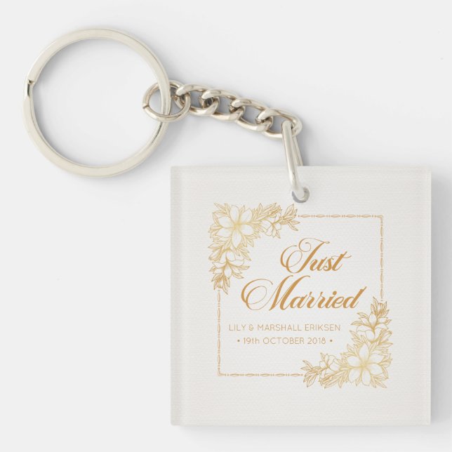 Élégant Mariage marié| Porte - clé (Devant)