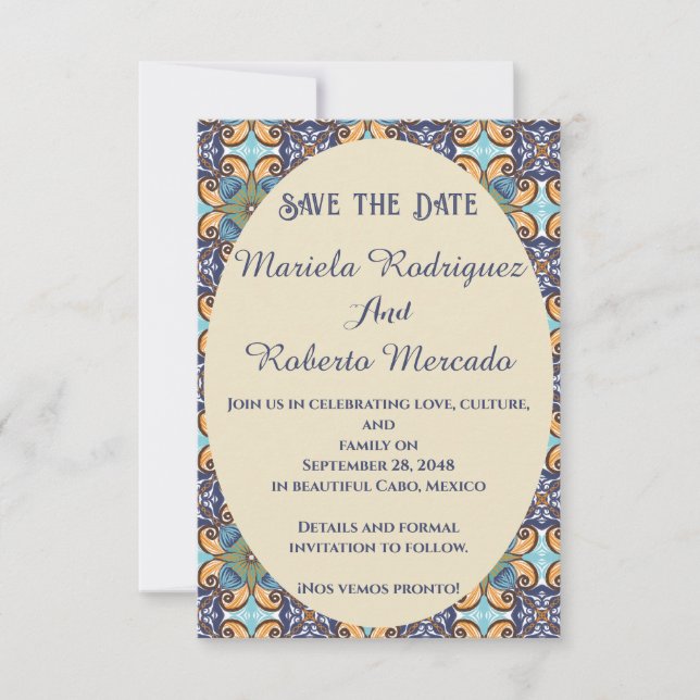 Élégant Mariage mexicain Carte de remerciements pl (Devant)