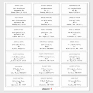 Elégant Mariage moderne Étiquettes de adresse d'hô