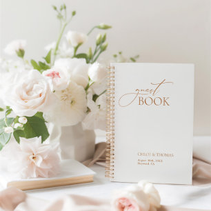 Elégant Mariage moderne livre d'hôtes Carnet Spira