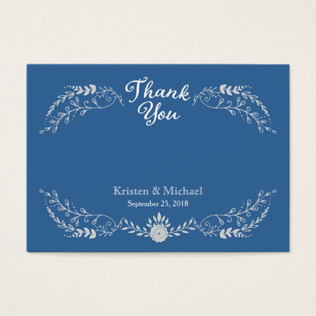 Elégant Mariage monochromatique bleu et argent (Devant)