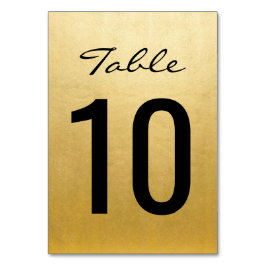 Elégant Mariage Or Numéro de table Cartes Modèles