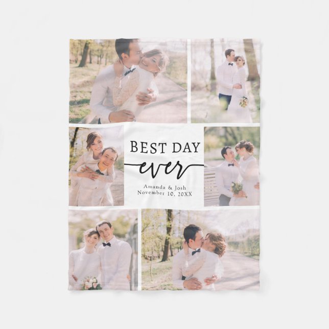 Élégant mariage photo couverture polaire (Devant)