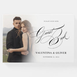 Élégant Mariage Photo Display Livre d'invité