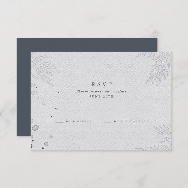Elégant mariage plage RSVP (Devant / Derrière)