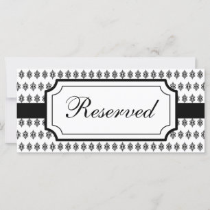 Élégant Mariage Réservé Carte de siège Panneau de