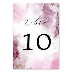 Élégant Mariage rose et magenta Numéro de table
