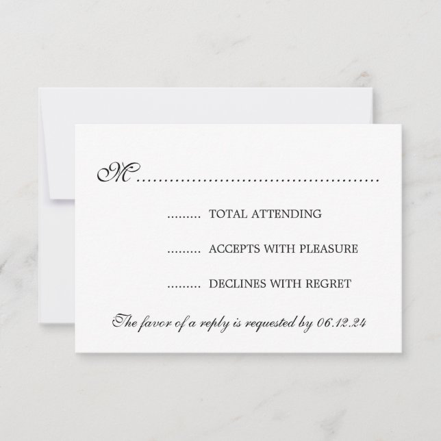 Elégant Mariage RSVP Turquoise String Lumières (Devant)