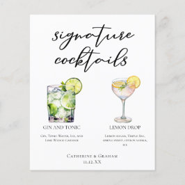 Elégant Mariage Signature Cocktails Menu