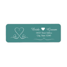 Élégant Mariage Turquoise personnalisé Étiquette d