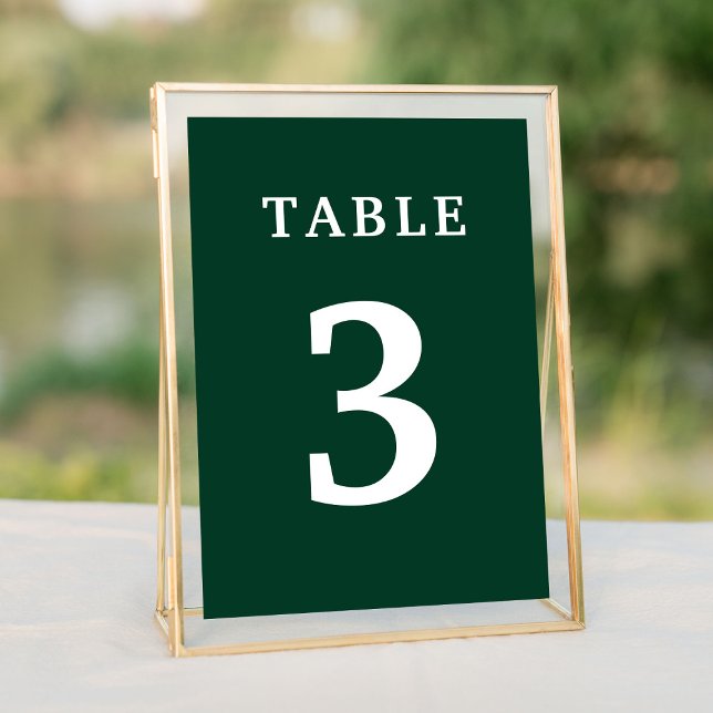 Élégant Mariage vert émeraude Numéro de table (Elegant Emerald Green Wedding Table Number
)