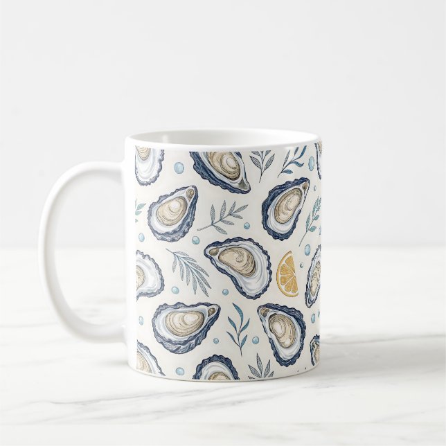 Elegant Marine Oysters Kaffeetasse (Links)