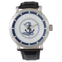 Elegant Maritime Style Blue Anchor Class