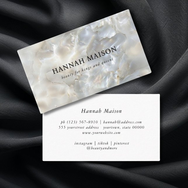 Elegant, Marmor, Salon Visitenkarte (Elegant, Marble, Salon Business Card)
