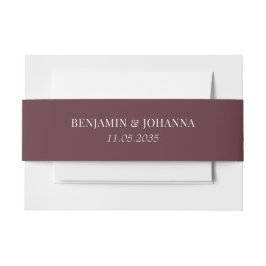 Elegant Maroon Red Wedding Custom Einladungsbanderole