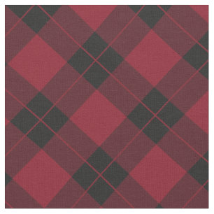 Elegant Maroon und Black Kariert Stoff