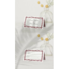 Elegant Maroon Wedding Tischnummer Platzkarte