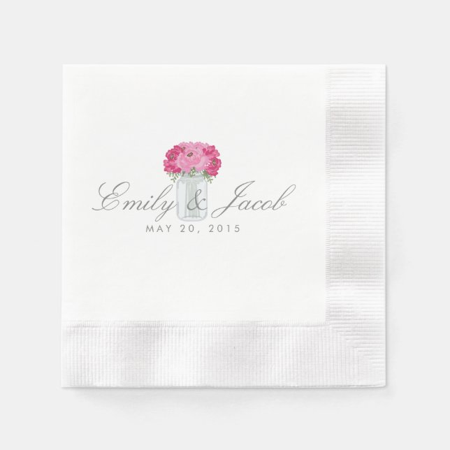 Elegant Mason Jar Serviette (Vorderseite)