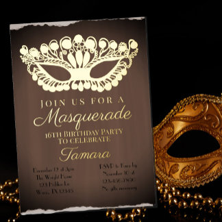 Elegant Masquerade Folieneinladung