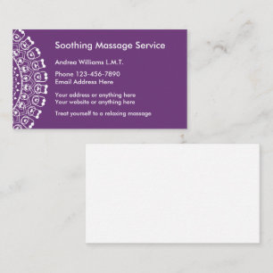 Elegant Massage Professional Visitenkarte
