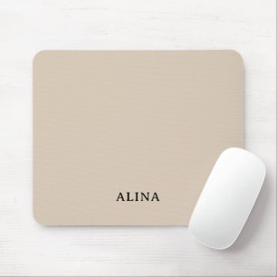 Elegant Maßgeschneidert Personalisiert Beige & Mon Mousepad