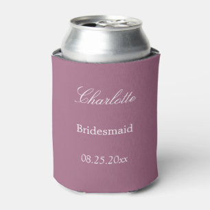 Elegant Mauve Bridesmaid Favor Can Cooler Dosenkühler
