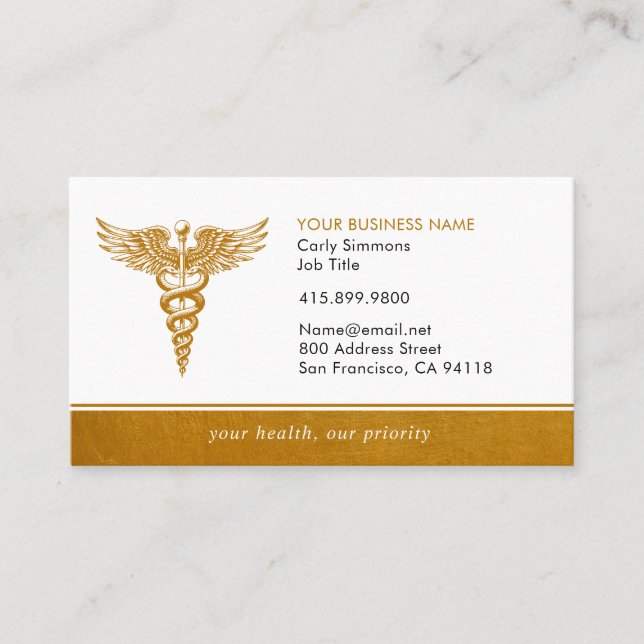 Elegant Medical Visitenkarte (Vorderseite)