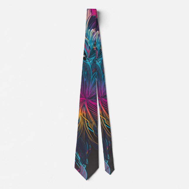 Elegant, mehrfarbig, floral | Necktie Krawatte (Vorderseite)