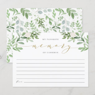 Élégant Mémorial verdoyant Ma carte mémoire préfér