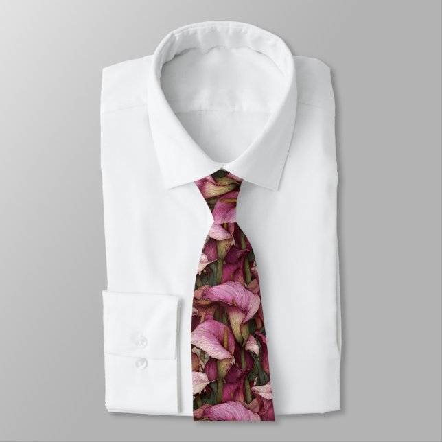 Elegant Men Gifts Calla Lilies Krawatte (Gebunden)