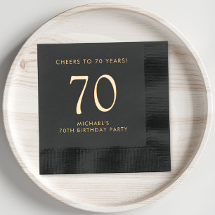 Elegant Mens 70. Geburtstagsparty Servietten Mit Folie