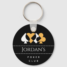 Elegant Men's Poker Club Royal Anzug Symbol & Name Schlüsselanhänger