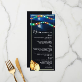 Elégant menu de mariage de plage sur la Lune