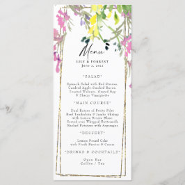 Élégant menu Fleur sauvage coloré et toasts