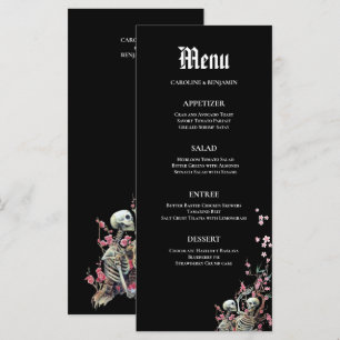 Élégant menu Mariage Halloween