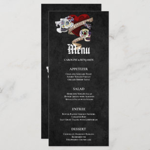 Élégant menu Mariage Halloween
