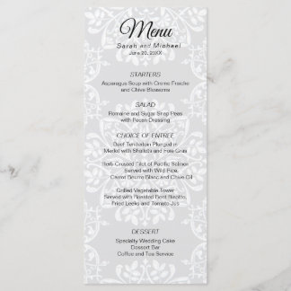 Élégant menu Mariage photo traditionnel