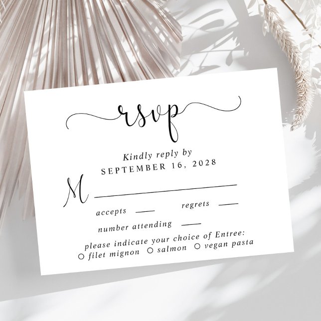 Élégant Menu Script Choice Wedice RSVP (Créateur téléchargé)