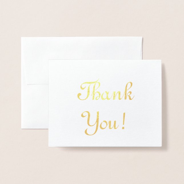 Élégant "Merci" à l'huile d'or ! Carte (Devant avec enveloppe)