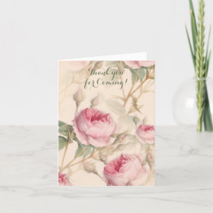 Elégant Merci à motifs floraux pour la carte à ven