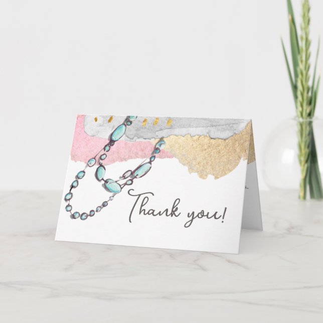 Elégant Merci de bijoux et perles artisanales (Devant)