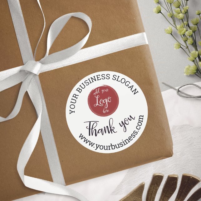  Élégant Merci de logos Classic Round Sticker (Créateur téléchargé)