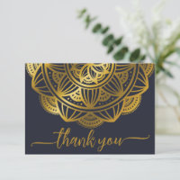 Elégant Merci Mandala Gold de la Marine