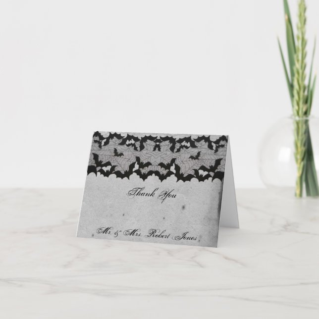 Élégant Merci Mariage de dentelle gothique (Devant)